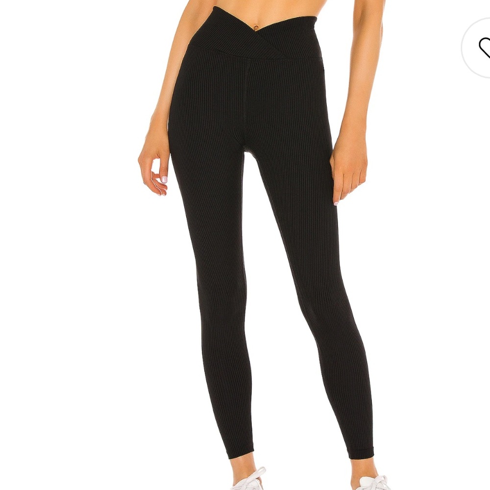 Year of Ours Black Ribbed Leggings